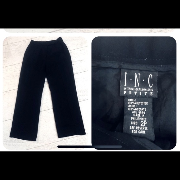 Petite Inc Cropped Black Pants Size 2 - Picture 2 of 5